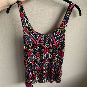 H&M Tribal Print Tank Top Size 6 Brand New No Tags
